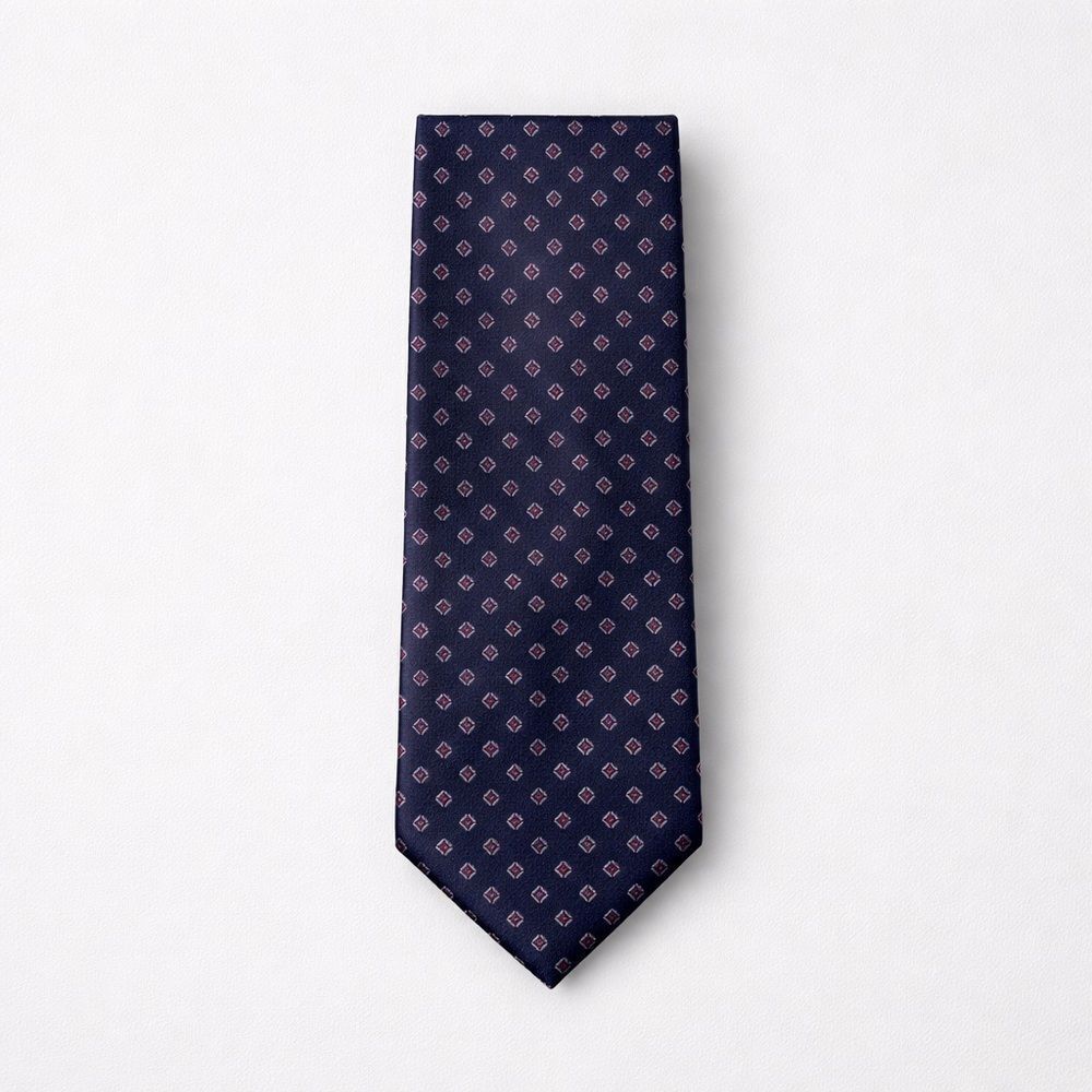 Liberty of London silk navy & red diamond tie